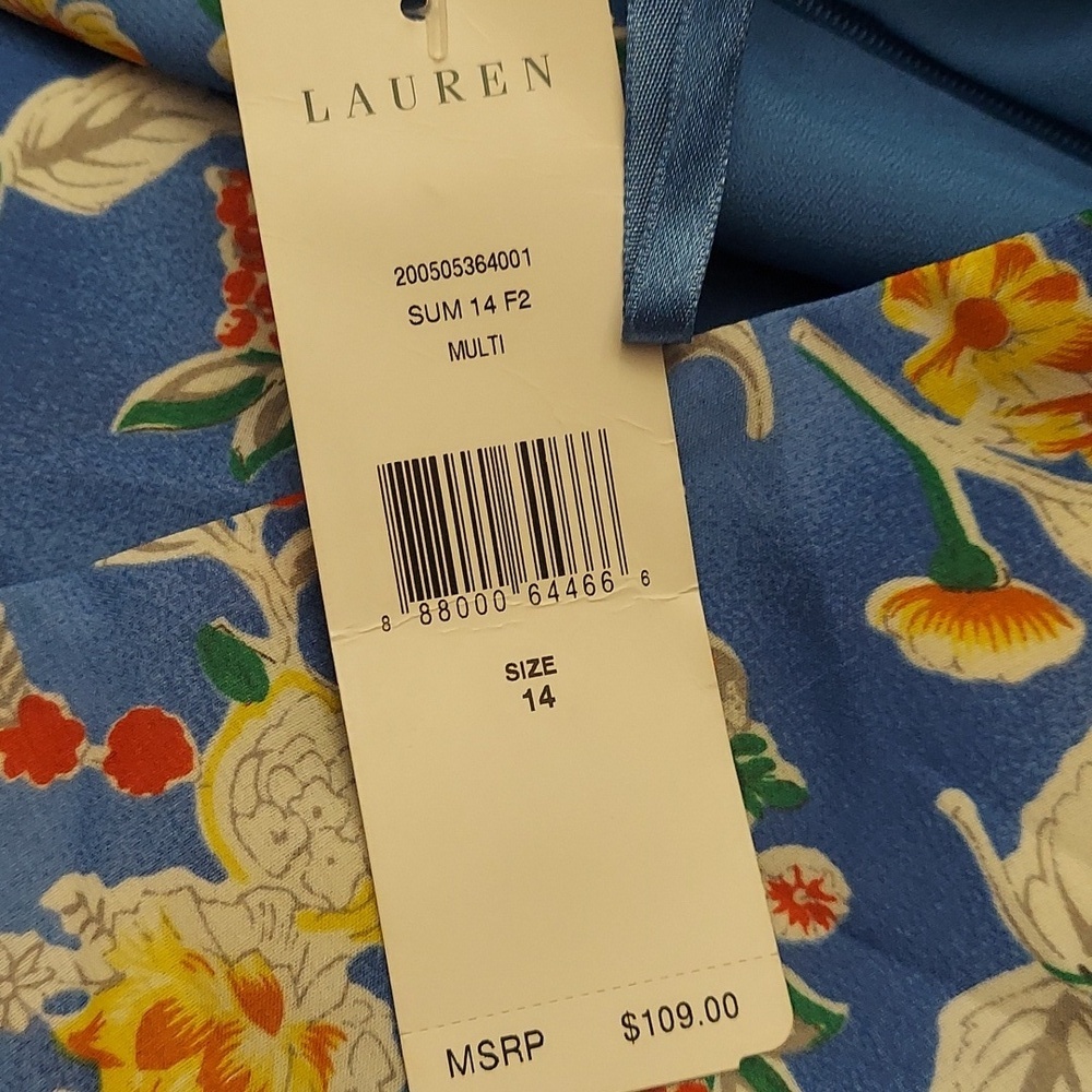 LAUREN RALPH LAUREN Floral Multi-Tiered Ruffle A-Line Skirt NWT 14 Grandmacore - Picture 8 of 13